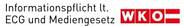 Informationspflicht gemäß ECG und Mediengesetz mit dem Logo der Wirtschaftskammer Österreich (WKO).